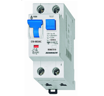 Комбиниран АП + ДТЗ C10A/1+N/30mA/тип AC-6kA | Кабелен и тръбен мениджмънт